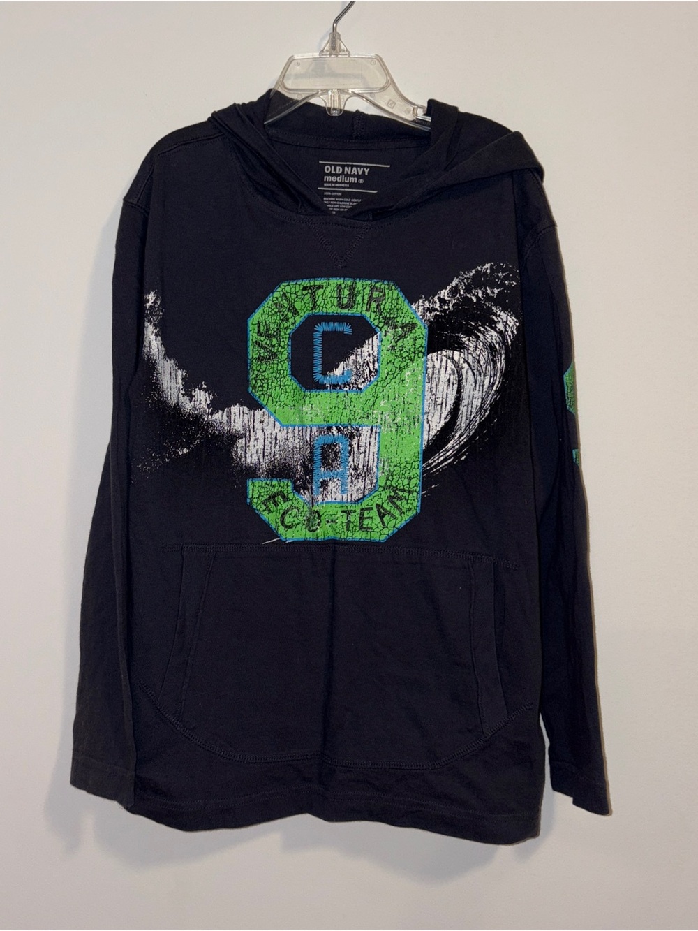 Boy’s Navy ‘9’ Graphic Hoodie M